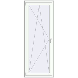 Купити Балконні двері 800x2000 мм REHAU Euro 60 Білий (RAL 9016) з двох сторін