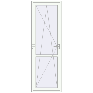 Купити Балконні двері 700x2100 мм REHAU Euro 70 Білий (RAL 9016) з двох сторін