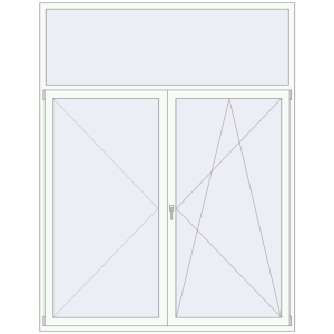 Купити Балконні двері 2100x2700 мм REHAU SYNEGO MD Білий (RAL 9016) з двох сторін