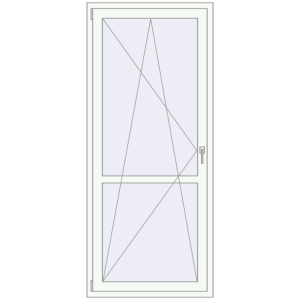 Купити Балконні двері 900x2100 мм REHAU Euro 60 Білий (RAL 9016) з двох сторін