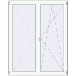 Купити Балконні двері 1700x2150 мм REHAU SYNEGO MD Білий (RAL 9016) з двох сторін