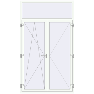 Купити Балконні двері 1400x2400 мм REHAU SYNEGO MD Білий (RAL 9016) з двох сторін