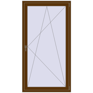 Купити Балконні двері 1030x1930 мм REHAU Euro 60 WALNUT з двох сторін