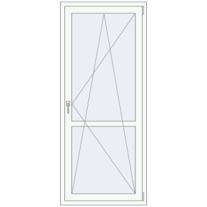 Купити Балконні двері 840x1980 мм REHAU Euro 70 Білий (RAL 9016) з двох сторін