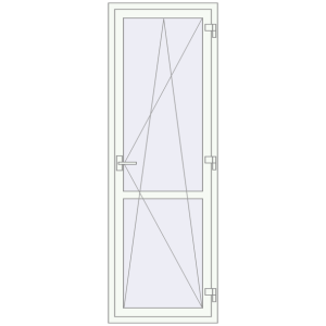Купити Балконні двері 730x2140 мм REHAU Euro 60 Білий (RAL 9016) з двох сторін