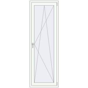 Купити Балконні двері 700x2100 мм REHAU Euro 70 Білий (RAL 9016) з двох сторін