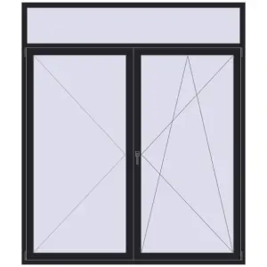 Купити Балконні двері 2090x2450 мм REHAU Euro 70 BLACK_ULTI-MATT з двох сторін