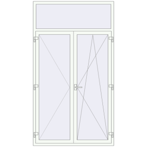Купити Балконні двері 1400x2500 мм REHAU SYNEGO MD ANTHRACITE_GREY_STRUKTURAL ззовні