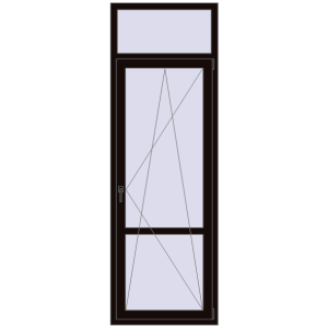 Купити Балконні двері 800x2400 мм REHAU SYNEGO MD BLACK_BROWN з двох сторін
