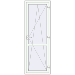 Купити Балконні двері 700x2000 мм REHAU Euro 60 Білий (RAL 9016) з двох сторін