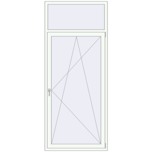 Купити Балконні двері 1050x2500 мм REHAU SYNEGO MD ANTHRACITE_GREY_STRUKTURAL ззовні
