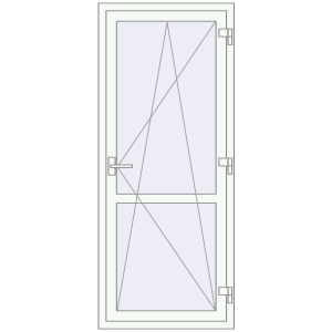 Купити Балконні двері 750x1800 мм REHAU Euro 60 Білий (RAL 9016) з двох сторін