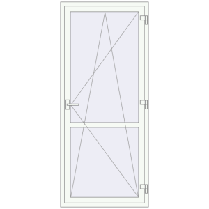 Купити Балконні двері 900x2100 мм REHAU Euro 60 Білий (RAL 9016) з двох сторін
