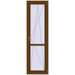 Купити Балконні двері 630x2130 мм REHAU Euro 60 WALNUT з двох сторін