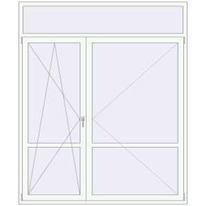 Купити Балконні двері 2000x2400 мм REHAU Euro 70 Білий (RAL 9016) з двох сторін