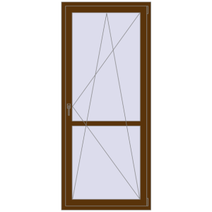 Купити Балконні двері 920x2140 мм REHAU Euro 70 WALNUT з двох сторін