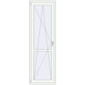 Купити Балконні двері 680x2170 мм REHAU Euro 60 Білий (RAL 9016) з двох сторін