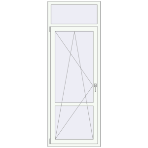 Купити Балконні двері 800x2200 мм REHAU Euro 60 Білий (RAL 9016) з двох сторін