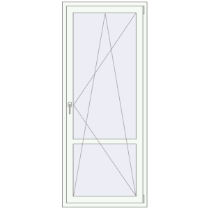 Купити Балконні двері 860x2080 мм REHAU Euro 60 Білий (RAL 9016) з двох сторін