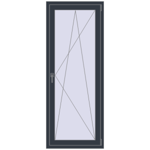 Купити Балконні двері 740x1890 мм REHAU Euro 60 ANTHRACITE_GREY_STRUKTURAL з двох сторін
