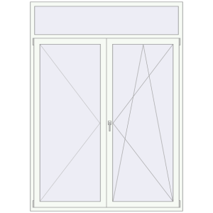 Купити Балконні двері 1750x2400 мм REHAU Euro 60 Білий (RAL 9016) з двох сторін