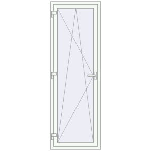 Купити Балконні двері 720x2150 мм REHAU Euro 60 Білий (RAL 9016) з двох сторін