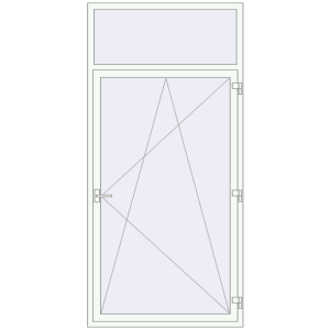Купити Балконні двері 1200x2500 мм REHAU Euro 70 Білий (RAL 9016) з двох сторін