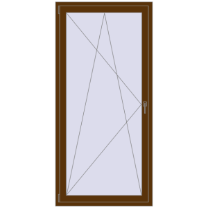 Купити Балконні двері 1000x2100 мм REHAU Euro 60 WALNUT з двох сторін