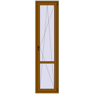 Купити Балконні двері 600x2400 мм REHAU Euro 60 GOLDEN OAK з двох сторін