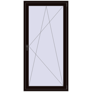 Купити Балконні двері 1009x2020 мм REHAU Euro 70 BLACK_BROWN з двох сторін