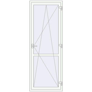 Купити Балконні двері 820x2240 мм REHAU Euro 60 Білий (RAL 9016) з двох сторін