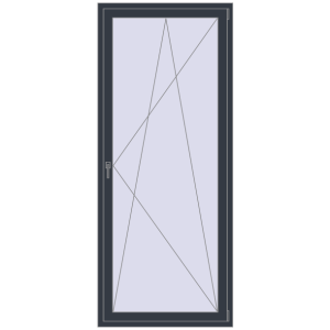 Металопластикові балконні двері 1000x2400 мм Одностулкові (комплектація: Оптимальна). Вид зсередини Купити Балконні двері 1000x2400 мм REHAU SYNEGO MD