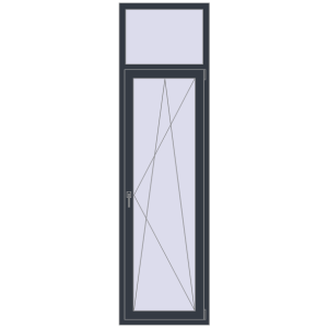 Купити Балконні двері 700x2500 мм REHAU SYNEGO MD ANTHRACITE_GREY_STRUKTURAL з двох сторін