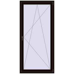 Купити Балконні двері 1000x2100 мм REHAU SYNEGO MD BLACK_BROWN з двох сторін