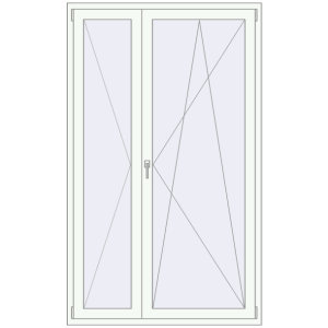Купити Балконні двері 1300x2150 мм REHAU Euro 70 WALNUT ззовні