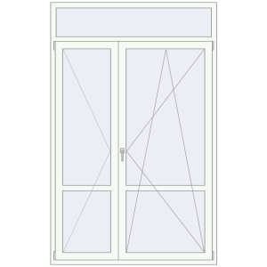 Купити Балконні двері 1520x2400 мм REHAU SYNEGO MD Білий (RAL 9016) з двох сторін