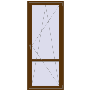 Купити Балконні двері 900x2200 мм REHAU Euro 60 WALNUT з двох сторін