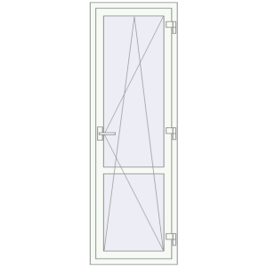 Купити Балконні двері 650x1950 мм REHAU Euro 60 Білий (RAL 9016) з двох сторін