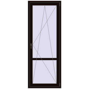 Купити Балконні двері 800x2100 мм REHAU Euro 60 BLACK_BROWN з двох сторін