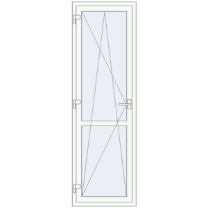 Купити Балконні двері 680x2170 мм REHAU Euro 60 Білий (RAL 9016) з двох сторін