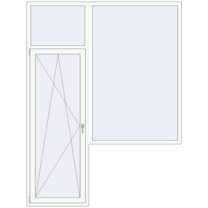 Купити Балконні двері 2000x2640 мм REHAU Euro 70 Білий (RAL 9016) з двох сторін