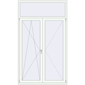 Купити Балконні двері 1400x2400 мм REHAU SYNEGO MD Білий (RAL 9016) з двох сторін