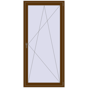 Купити Балконні двері 1000x2100 мм REHAU Euro 60 WALNUT з двох сторін