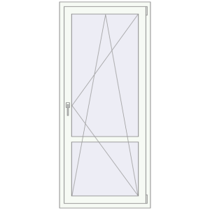 Купити Балконні двері 830x1880 мм REHAU Euro 60 Білий (RAL 9016) з двох сторін