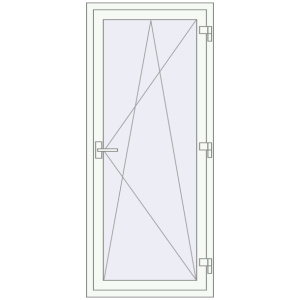 Купити Балконні двері 800x1800 мм REHAU Euro 70 Білий (RAL 9016) з двох сторін