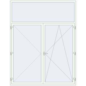Купити Балконні двері 2100x2700 мм REHAU SYNEGO MD Білий (RAL 9016) з двох сторін