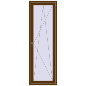 Купити Балконні двері 700x2100 мм REHAU Euro 70 WALNUT з двох сторін