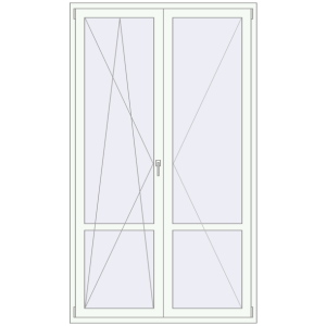 Купити Балконні двері 1400x2400 мм REHAU SYNEGO MD Білий (RAL 9016) з двох сторін