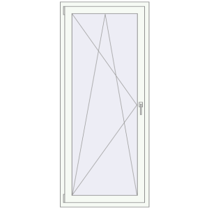 Купити Балконні двері 840x1940 мм REHAU Euro 70 Білий (RAL 9016) з двох сторін