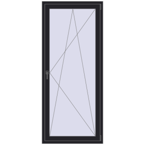 Купити Балконні двері 900x2100 мм REHAU Euro 60 BLACK_ULTI-MATT з двох сторін